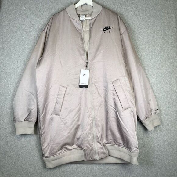 Nike Air Therma-Fit Women’s Bomber Jacket Size XL extra Large Gray DD4640-033 NW